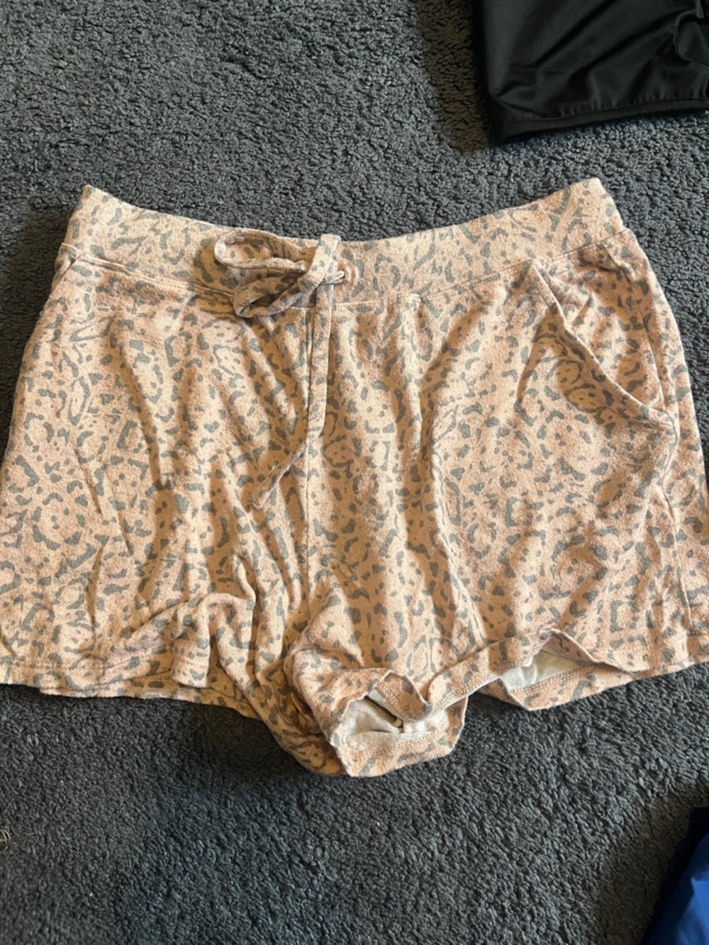 bp Pink and Gray Leopard-Print Lounge Shorts